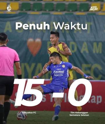 Adhyaksa Tumbangkan Sriwijaya 15 Gol Tanpa Balas