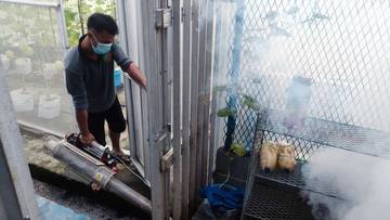 Cegah Penyebaran DBD, Lapas Sekayu Lakukan Fogging 