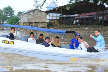 Gubernur Sumsel Tinjau Abrasi Sungai Lematang