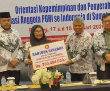 PGRI Sulteng Bantu Tenaga Pendidik Terdampak Bencana