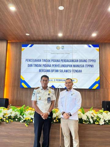 BP3MI Sulteng Bersama Imigrasi Palu Bersinergi Cegah TPPO-TPPM 