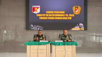 Kodam XXIII/Palaka Wira Laksanakan Sidang Penerimaan Bintara