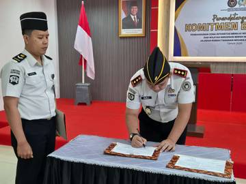 Rutan Donggala Teken Komitmen Wujudkan WBK-WBBM