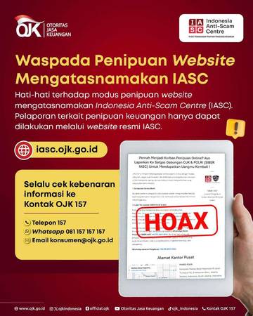 IASC Blokir Dana Sampai Rp 129,1 M