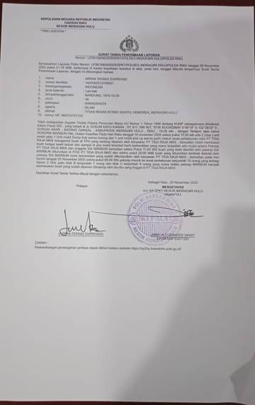 Laporan Pencurian Sawit Mandek, PT TRM Datangi Polda