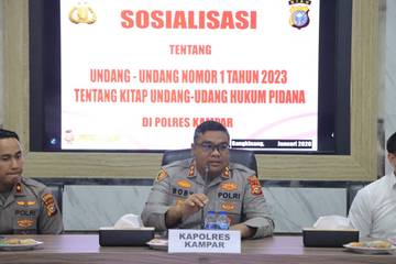Polres Kampar Sosialisasikan KUHP dan KUHAP Baru