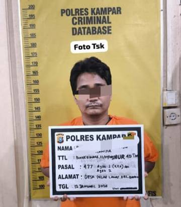 Residivis Pencurian Gas Diamankan Polres Kampar