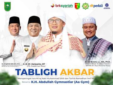 Masjid Raya An-Nur Riau Gelar Tabligh Akbar