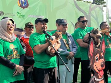 Polda Riau Gelar Pet Parade Kenang K9 Reno
