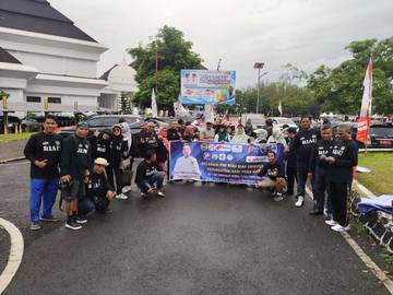 Delegasi PWI Riau Ramaikan Jalan Sehat HPN Banten