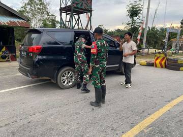 Kodim 1204/Sgu Kembali Sweeping di Jalur Perbatasan 