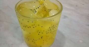 Segarnya Es Jeruk Lemon Selasih Kolang-Kaling