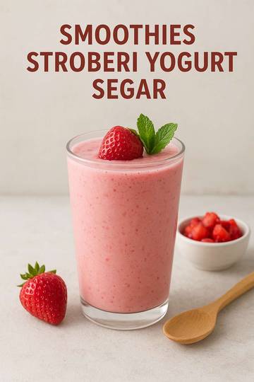 Smoothies Stroberi Yogurt Segar, Tren Minuman Sehat Kekinian