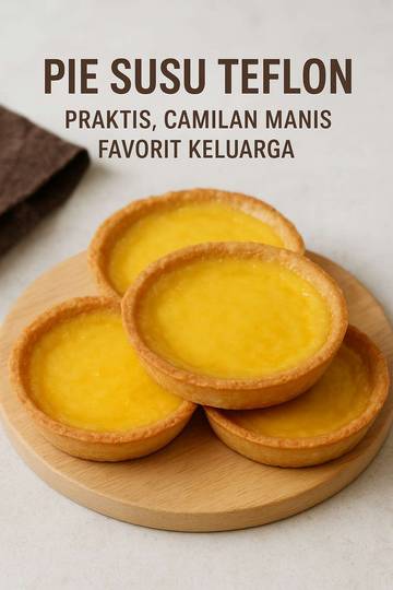 Pie Susu Teflon Praktis, Camilan Manis Favorit Keluarga