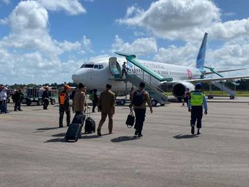 Satgas Korpasgat Amankan Keberangkatan Mentrans di Bandara Mopah