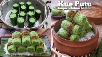 Kue Jadul Putu Buluh Isi Gula Merah