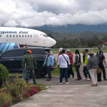 Kunker Gubernur Papua Pegunungan, Satgas Korpasgat Amankan Bandara