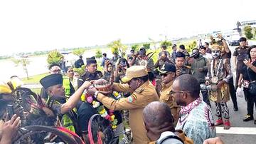 Satgas Korpasgat Bersama Forkopimda Sambut  Kajari Baru Nabire