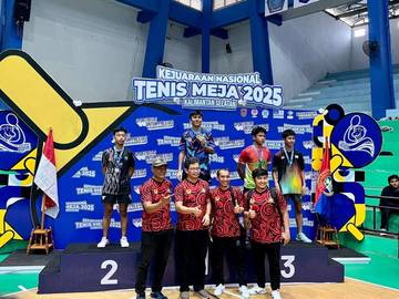 Wakili Kalbar, Revael Peroleh Medali Kejurnas Tenis Meja 
