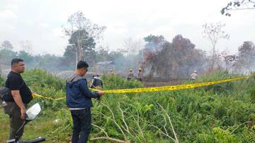 Polisi Amankan Lahan Gambut 5 Hektare yang Terbakar 