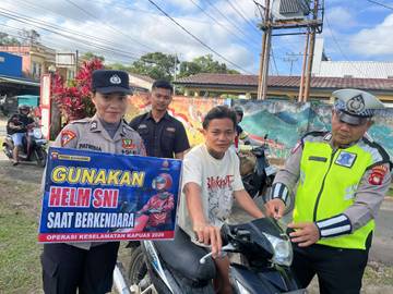 Satlantas Polres Bengkayang Catat Tujuh Pelanggaran Tilang