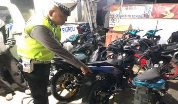 Belasan Motor Berknalpot Brong Diamankan Satlantas Polres Sekadau