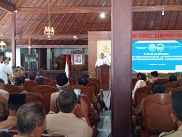 ​Lurah dan Kades, Se Banyumas Ikuti​ Sosialisasi Layanan Hukum dan Anti Gratifikasi