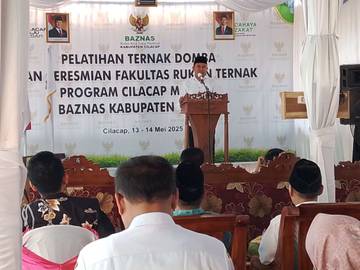 Baznas Cilacap, Resmikan Fakultas Rukun Ternak di Desa Panisihan