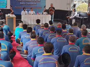 Sekitar 100 Tahanan Rutan Banyumas Ikuti Penyuluhan Hukum