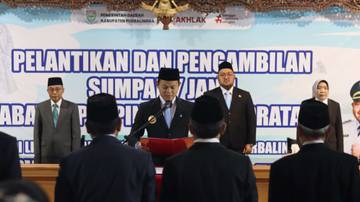Bupati Fahmi Lakukan Penataan Birokrasi Perdana di Purbalingga, Lantik 16 Pejabat Pimpinan Tinggi Pratama
