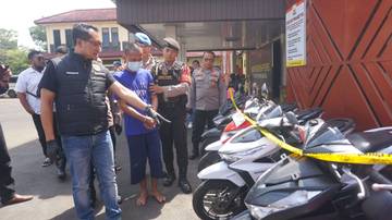 Polres Purbalingga Tangkap Spesialis Curanmor, Enam  Motor Disita