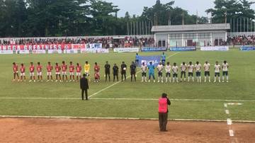 Laga Persibangga Vs Persitema Diawali Minute of Silence