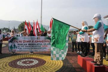 Ribuan Peserta Ikuti Jalan Sehat Harlah Seabad NU 