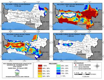 Curah Hujan Banyumas Raya Masih Tinggi hingga  Maret
