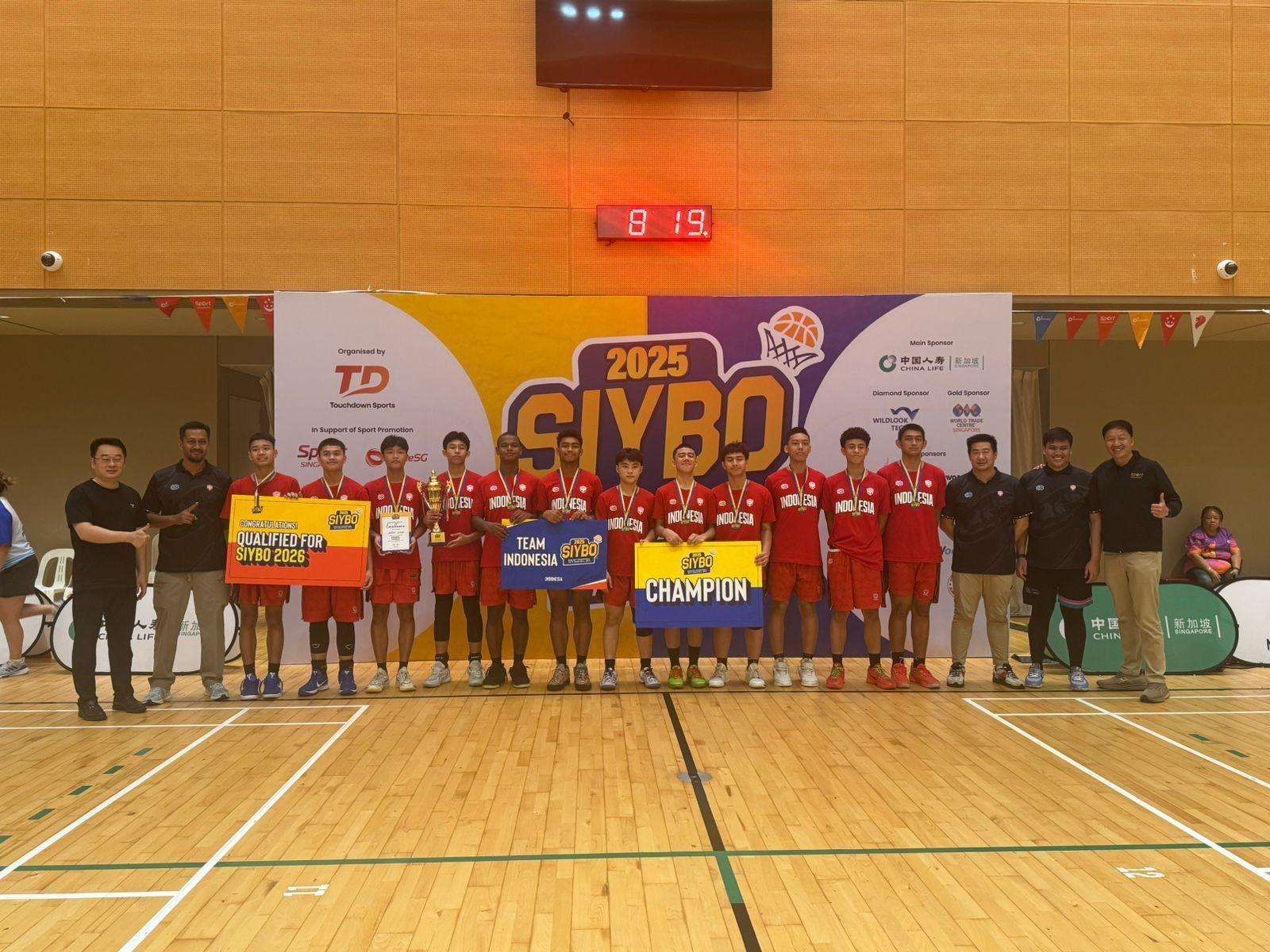 Timnas Basket Putra Indonesia U-15 Juara SIYBO 2025