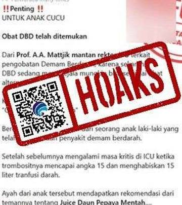Hoaks Jus Daun Pepaya Mentah Sembuhkan Penyakit DBD