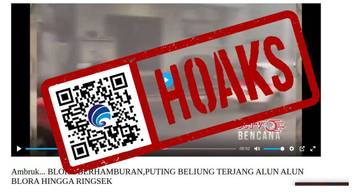 Hoaks Alun-alun Kabupaten Blora Rusak Diterjang Puting Beliung