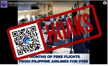 Hoaks Gratis Penerbangan Enam Bulan dengan Philippine Airlines 