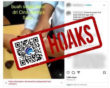 Hoaks Buah Salak Berisi Narkoba dari Tiongkok