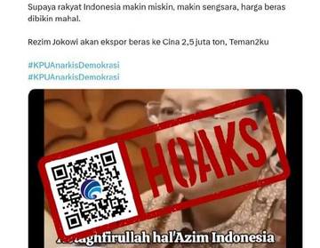 Hoaks Pemerintah Ekspor 2,5 Juta Ton Beras