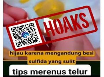 Hoaks Telur Rebus Berwarna Kehijauan Berbahaya