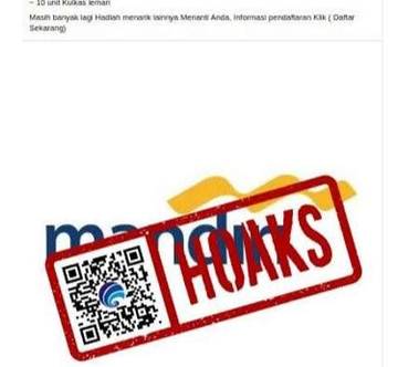Hoaks Gebyar Undian Ramadan Bank Mandiri