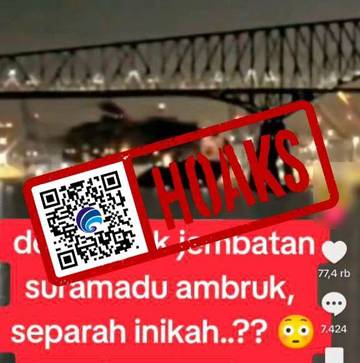 Hoaks Detik-detik Jembatan Suramadu Ambruk