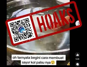 Hoaks Video Pembuatan Sayur Kol Palsu