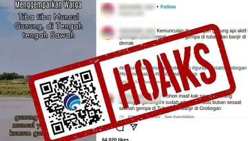 Hoaks Kemunculan Gunung Api Aktif Setelah Gempa Tuban 