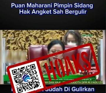Hoaks Puan Maharani Mengesahkan Penggunaan Hak Angket Pemilu