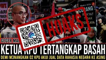 Hoaks Ketua KPU Ditangkap Karena Jual Data