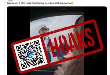 Hoaks MUI Serukan Boikot Produk Air Minum Merek Aqua