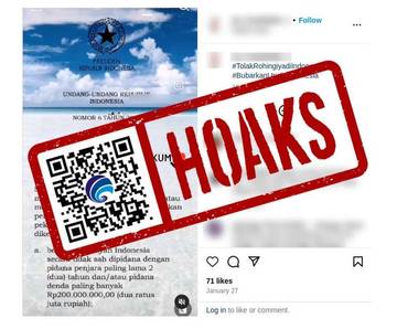 Hoaks UNHCR Terancam Terjerat UU Keimigrasian Akibat Pengungsi Rohingya