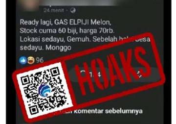 Hoaks Gas LPG 3 Kilogram Dijual Rp70 Ribu